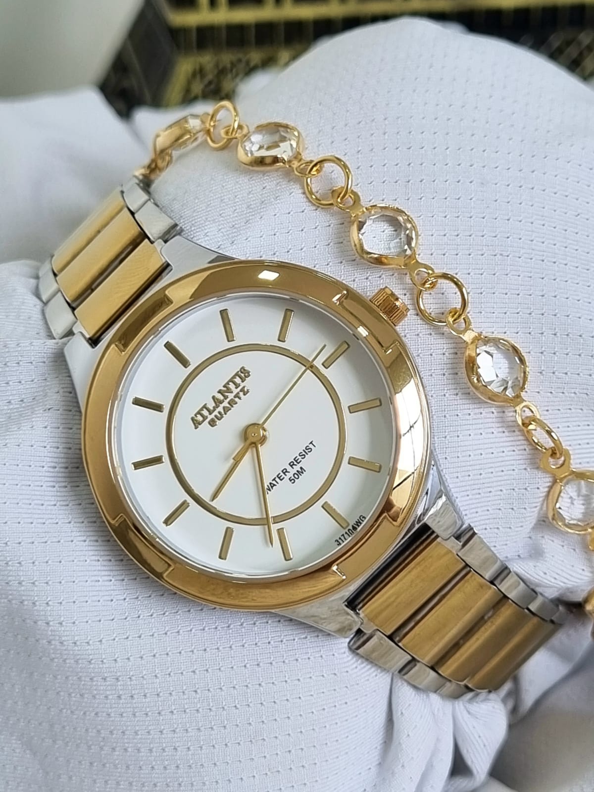 Relógio Atlantis Dourado W3171M Misto