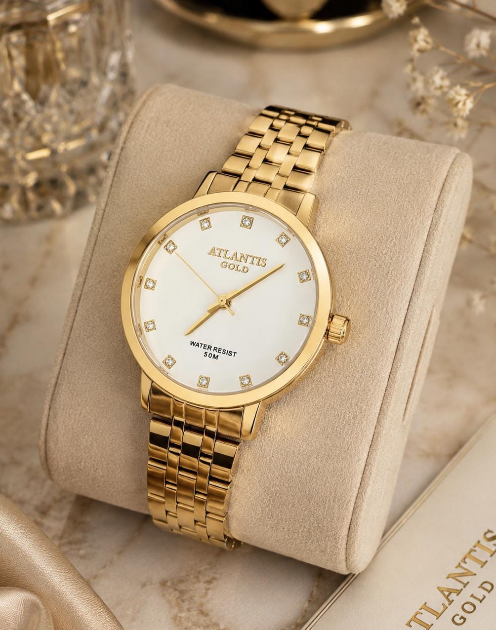 Relógio Atlantis Dourado Feminino B2006DB
