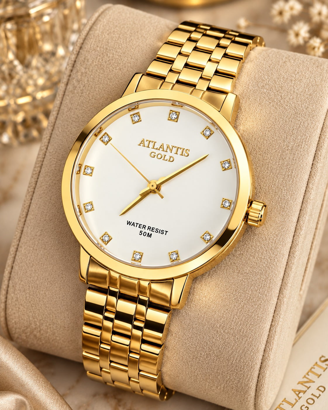Relógio Atlantis Dourado Feminino B2006DB