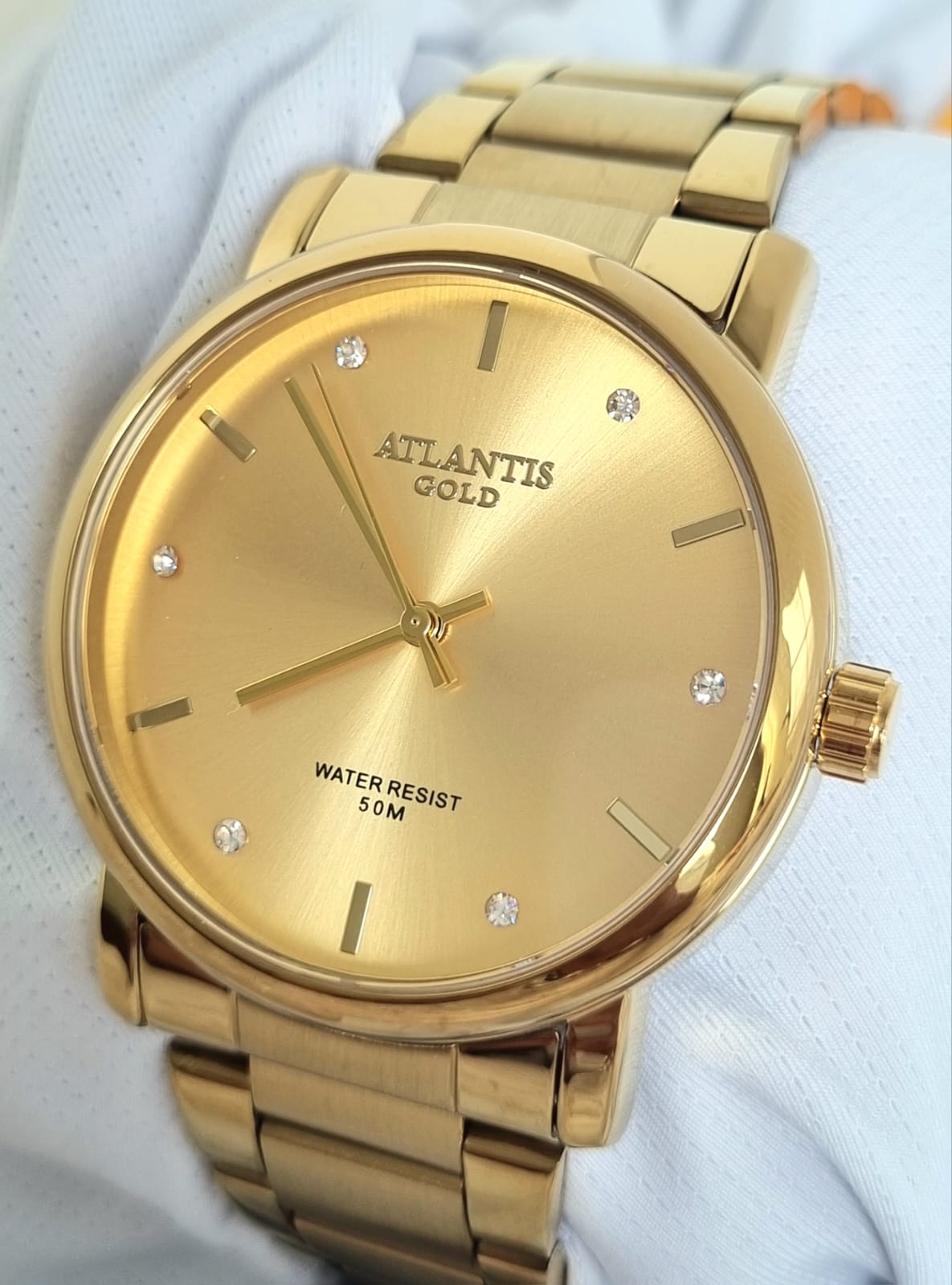 Relógio Atlantis Dourado  Feminino G2004