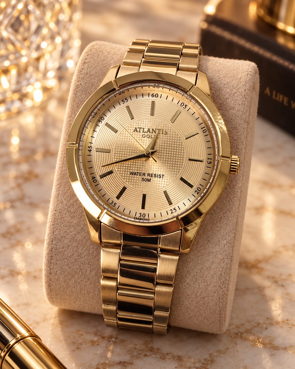 Relógio Atlantis Dourado Feminino G3394