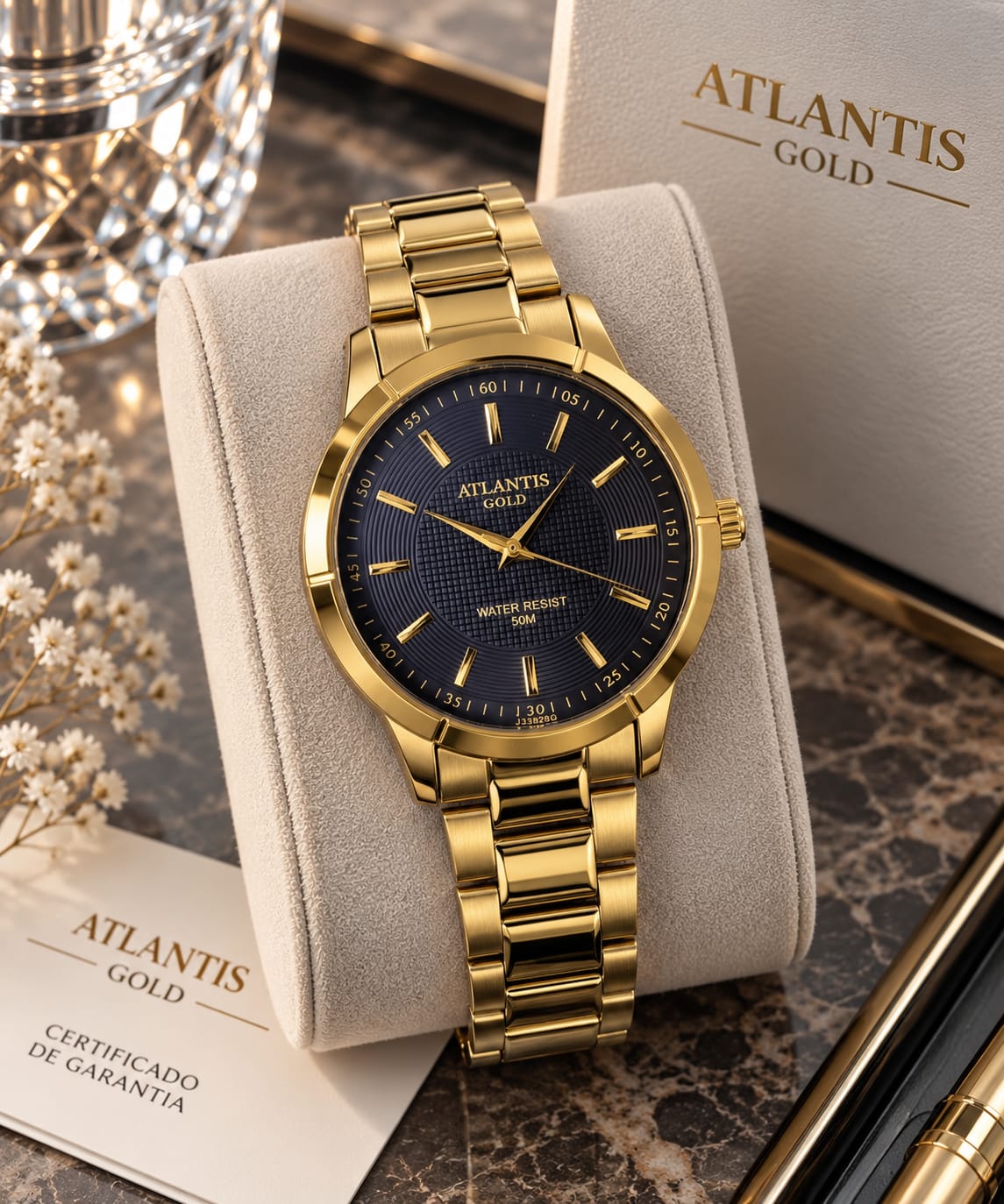 Relógio Atlantis Dourado Feminino G33942