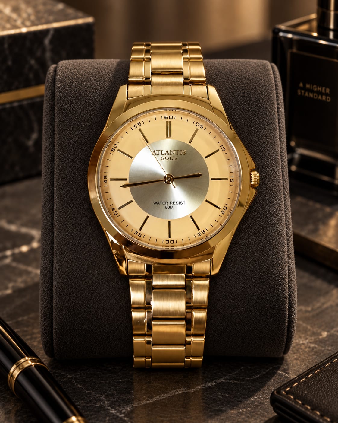 Relógio Atlantis Dourado w3071B