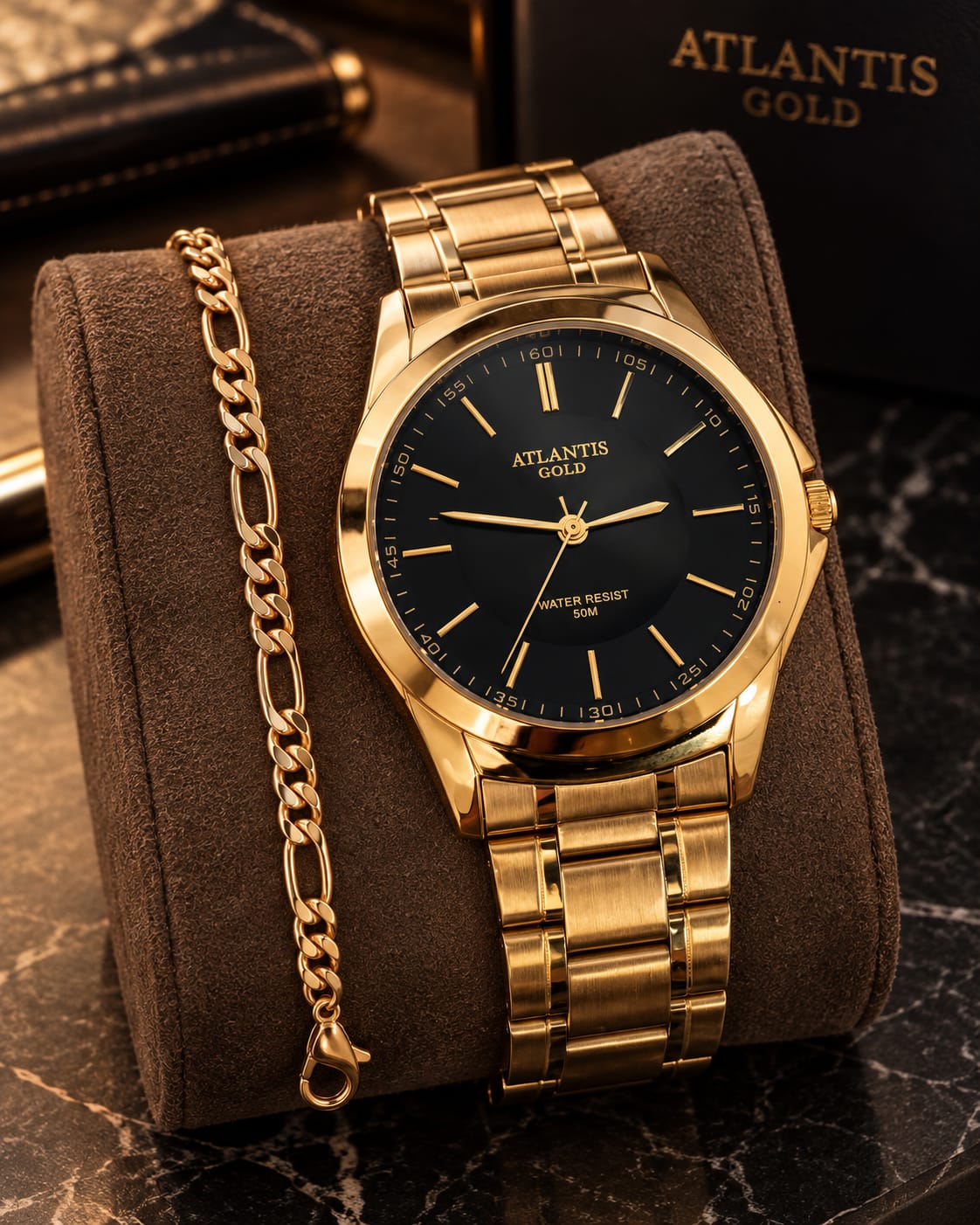 Relógio Atlantis Dourado Feminino w3071ku2