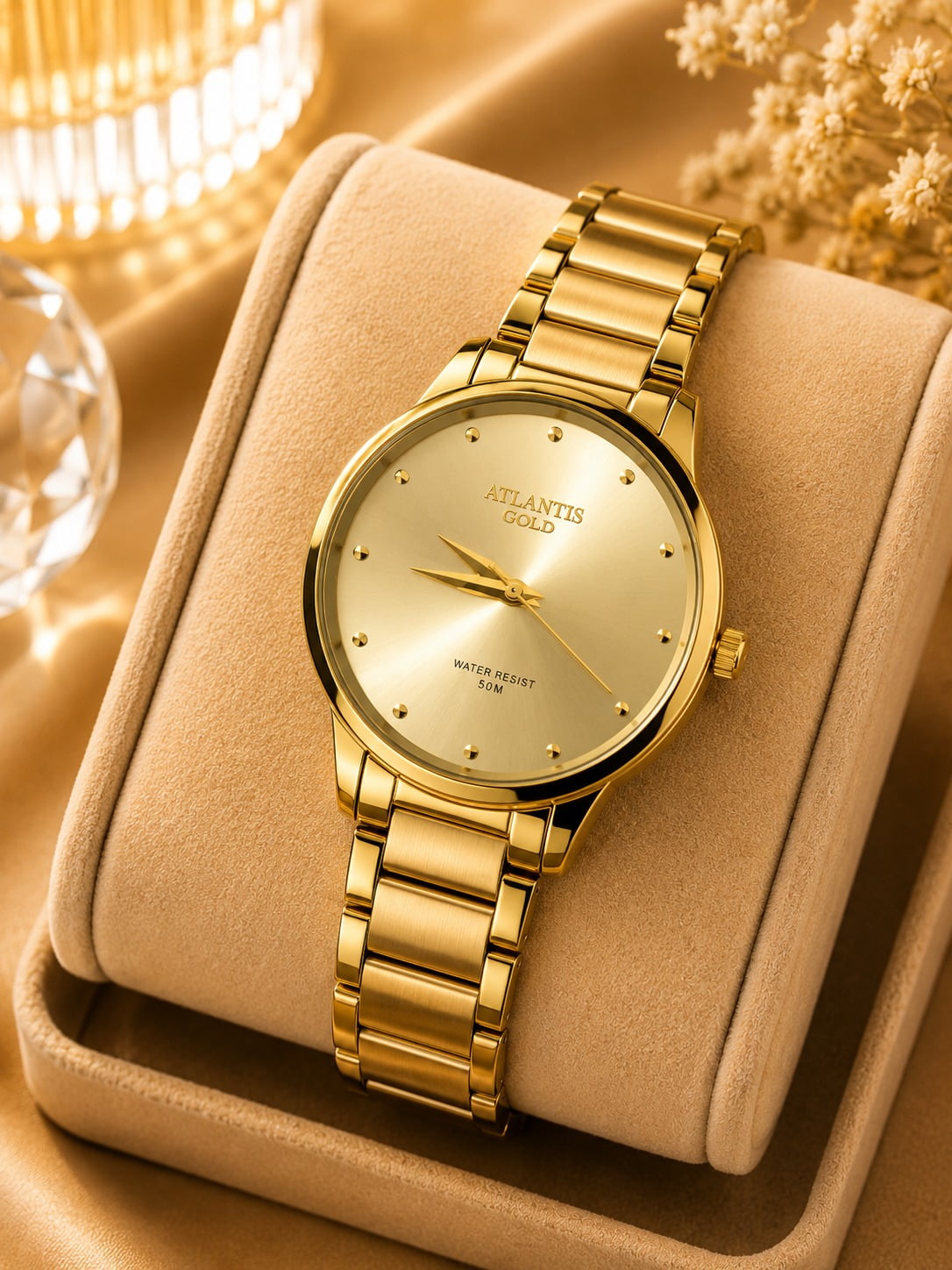 Relógio Atlantis Dourado G3074DB