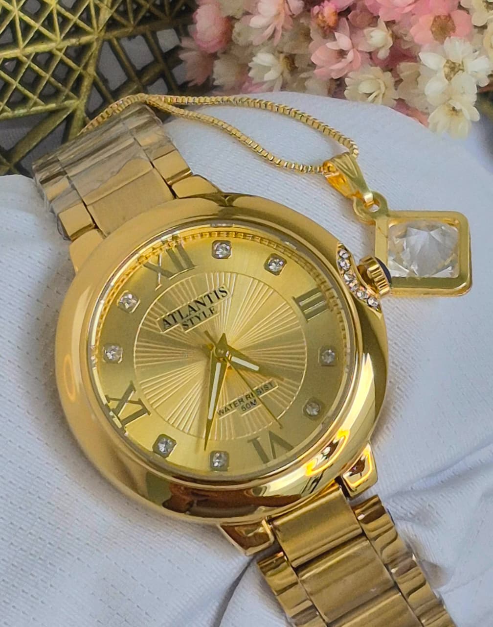 Relógio Atlantis Dourado G7014D