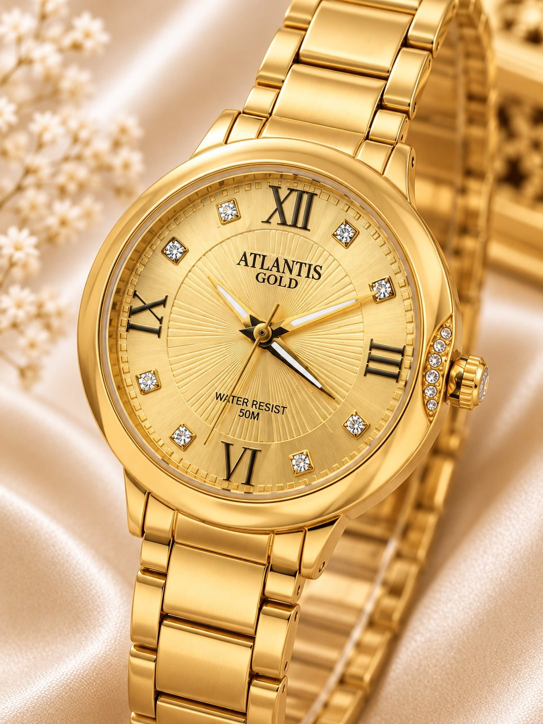 Relógio Atlantis Dourado G7014D