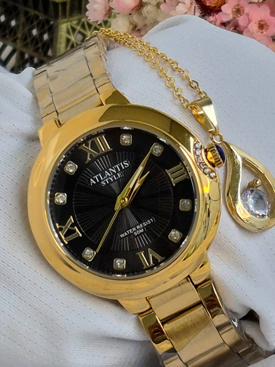 Relógio Atlantis Dourado G7014P