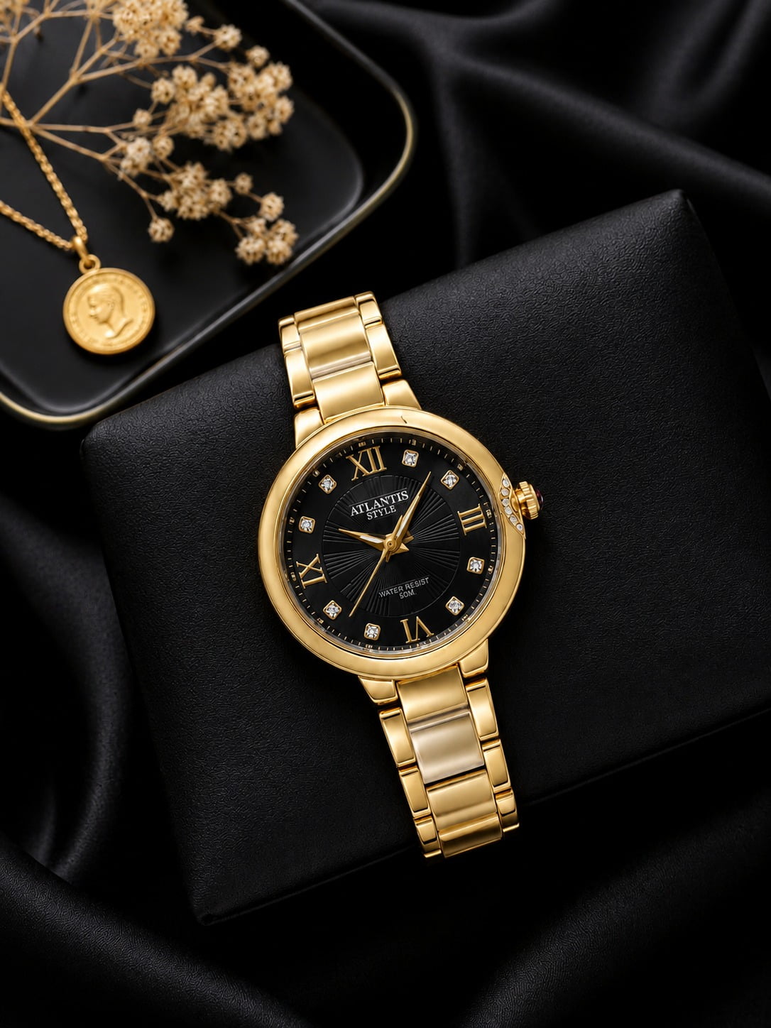 Relógio Atlantis Dourado G7014P