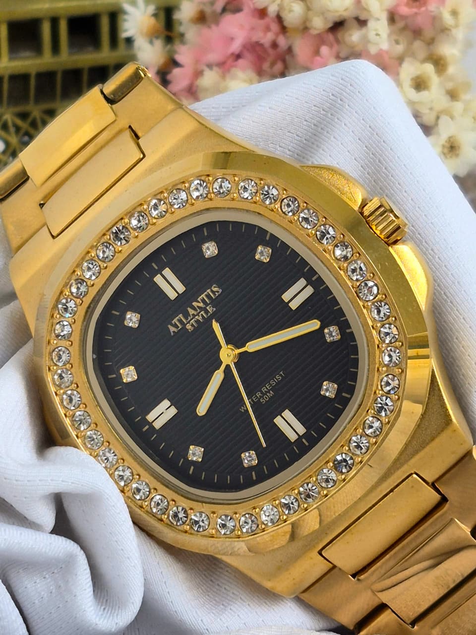 Relógio Atlantis Dourado G7015