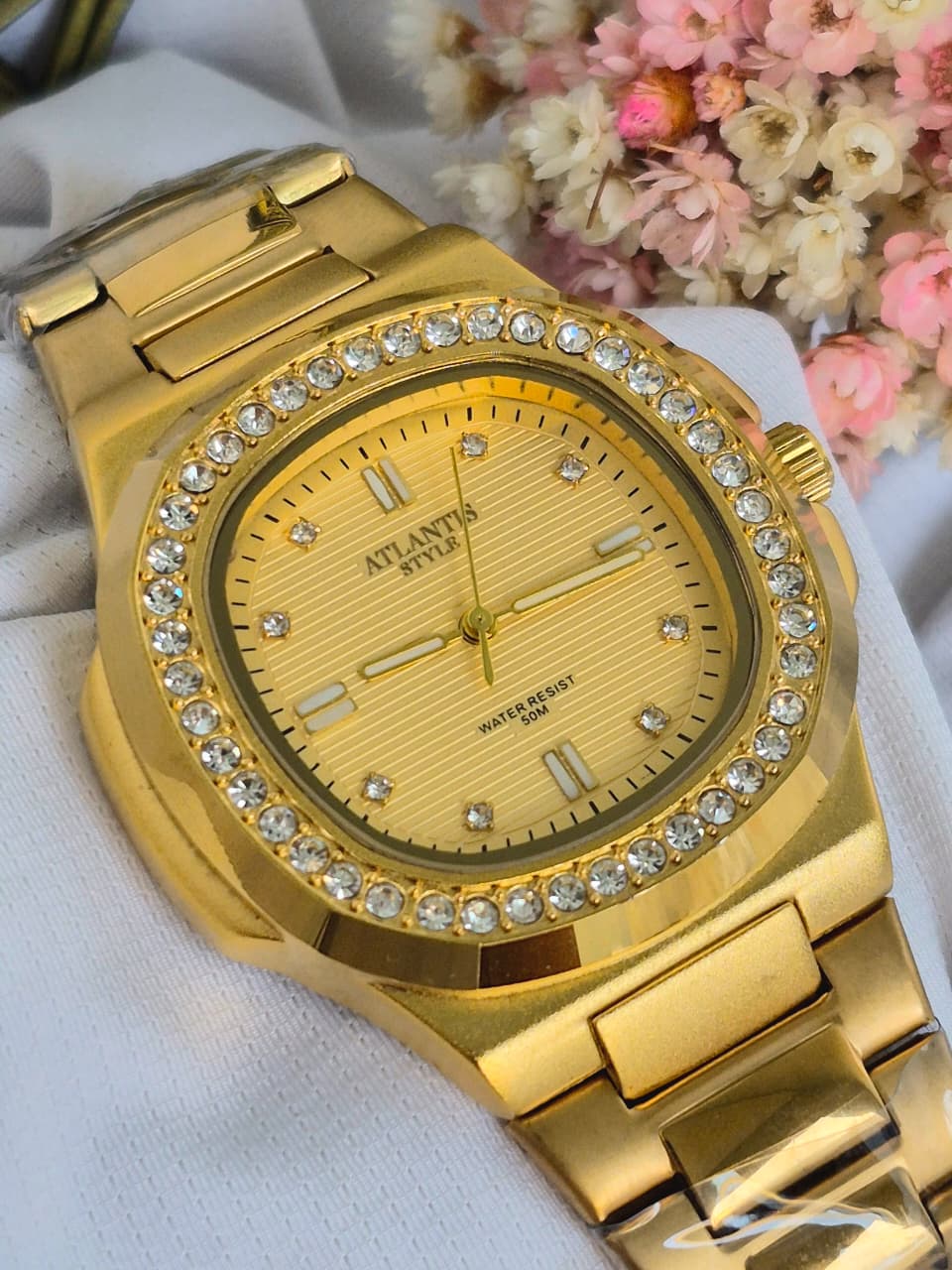 Relógio Atlantis Dourado G7015D