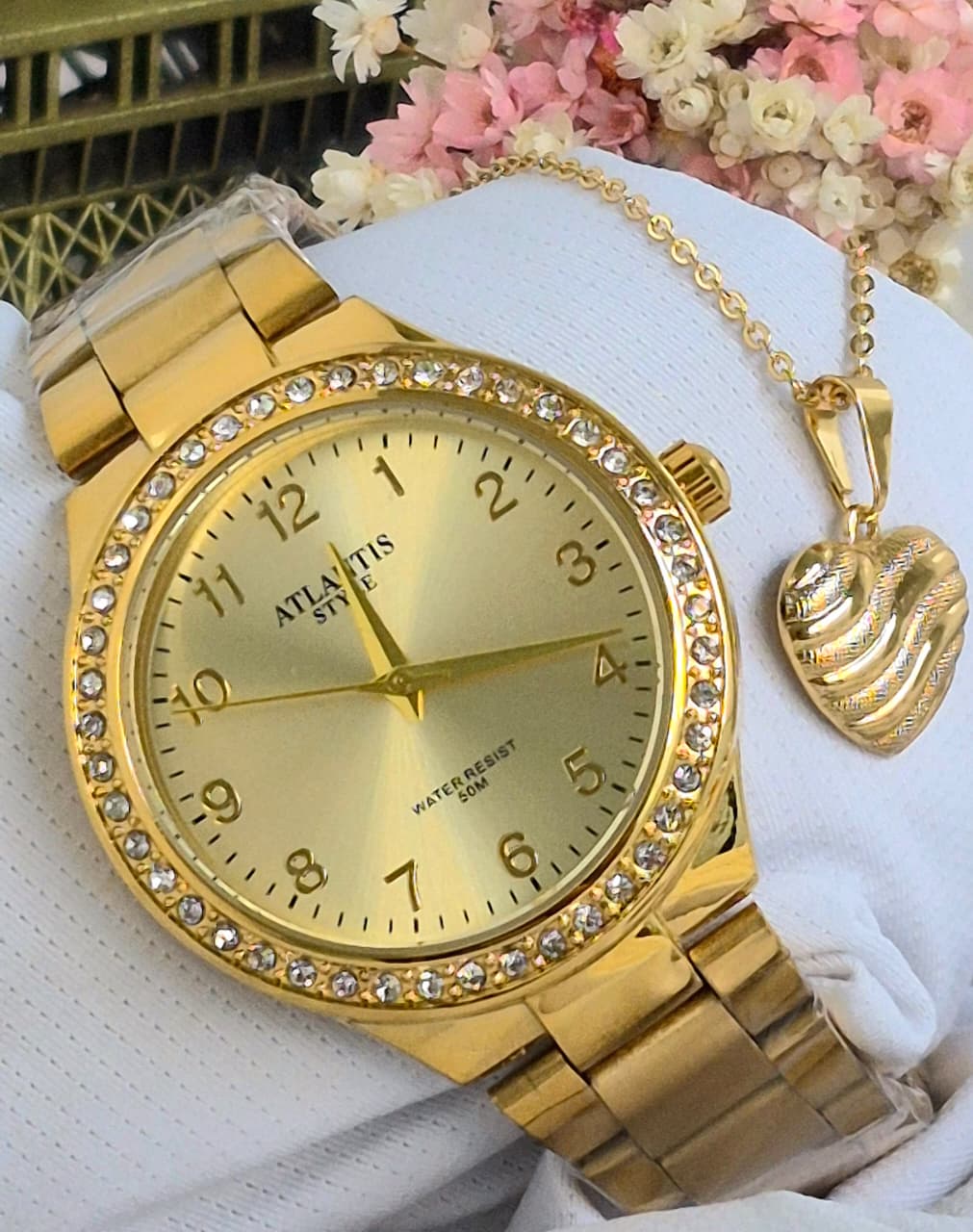 Relógio Atlantis Dourado G9009DS