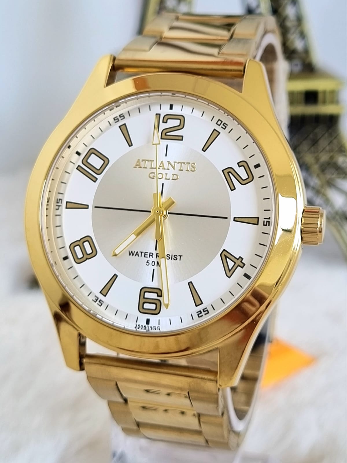 Relógio Atlantis Masculino G3506 Dourado
