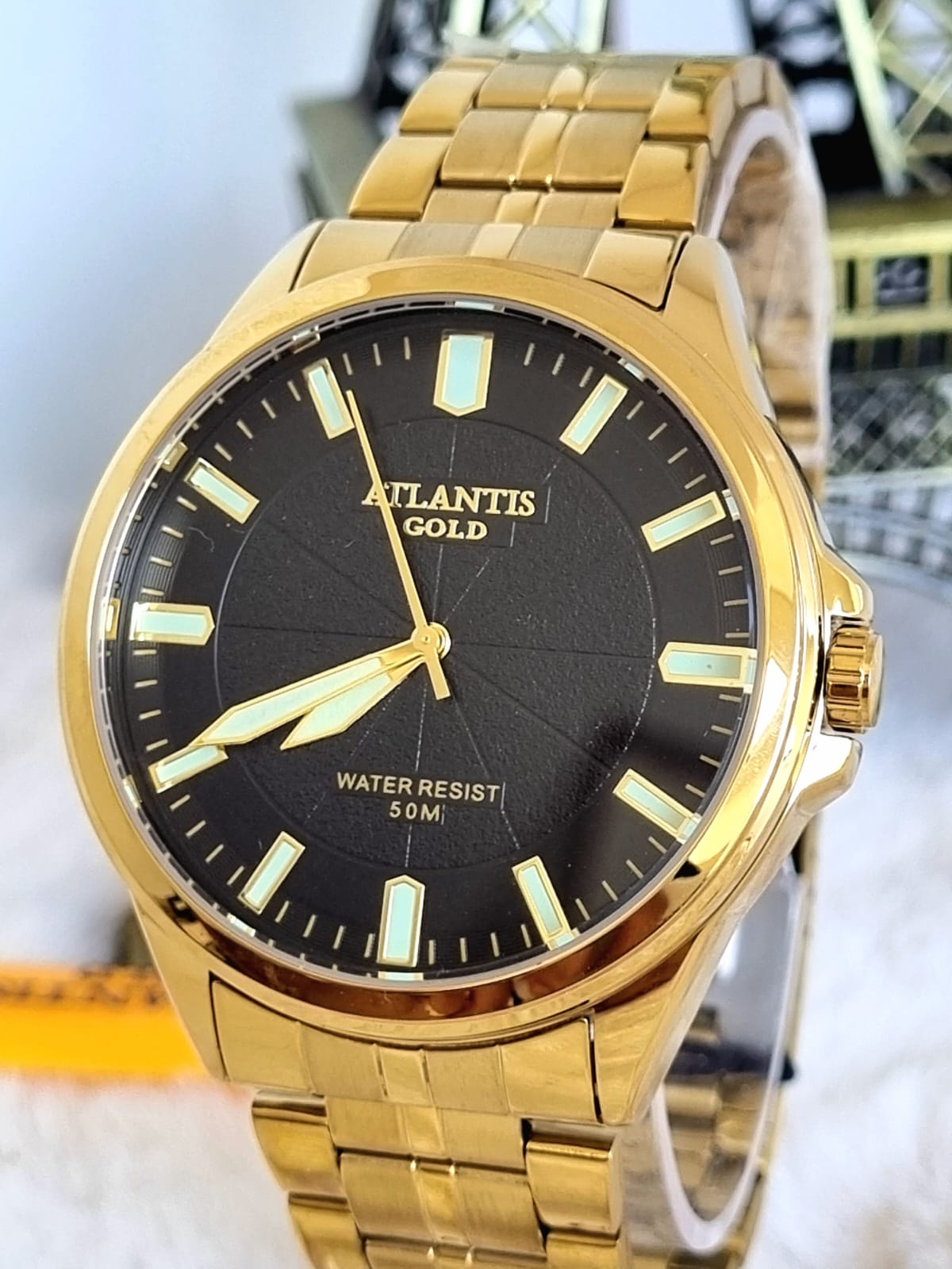 Relógio Atlantis Masculino Prata A8049DP