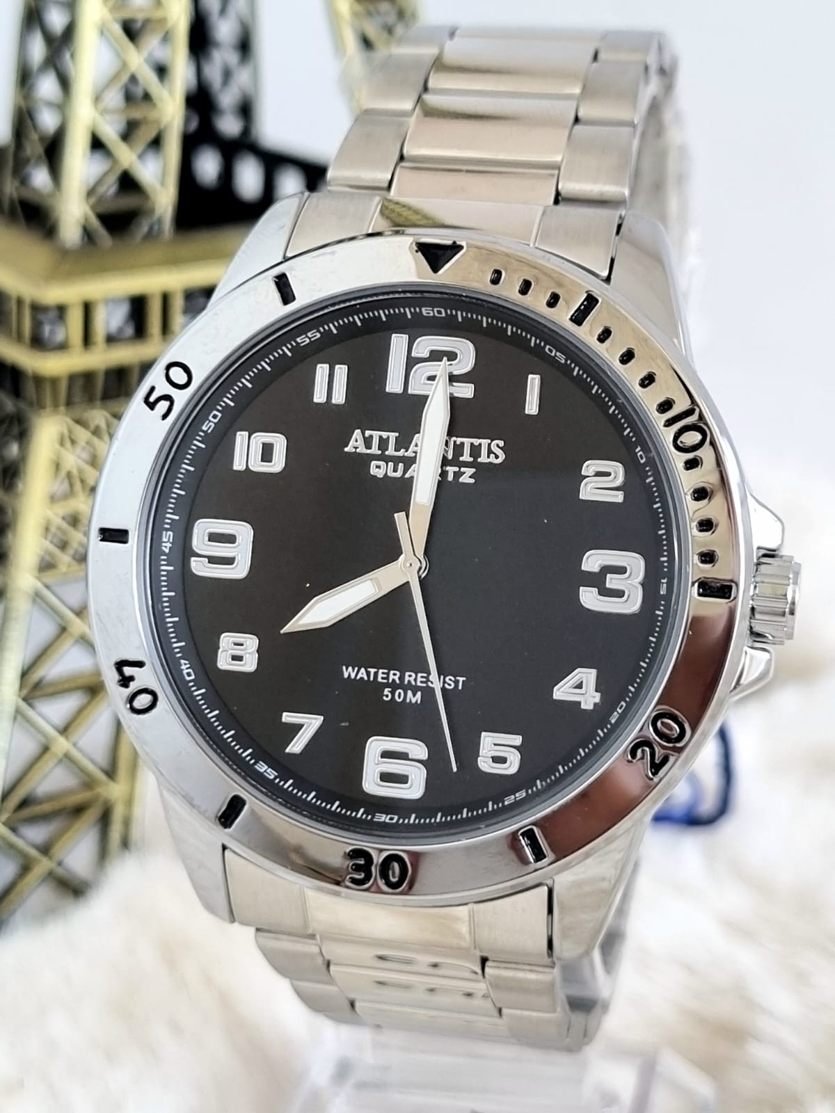 Relógio Atlantis Masculino Prata A8050