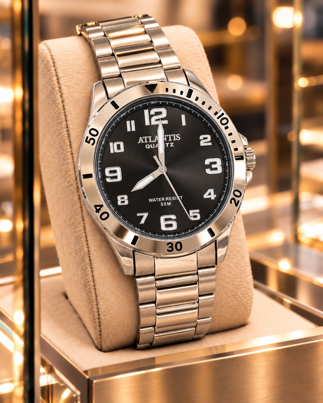 Relógio Atlantis Masculino Prata A8050