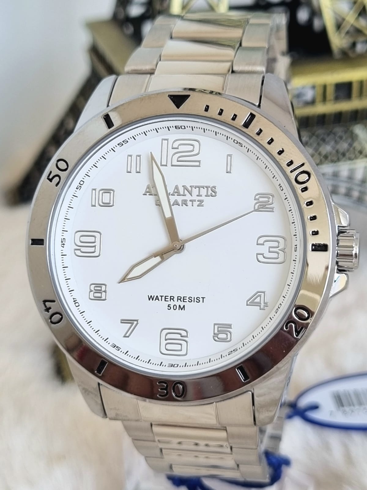 Relógio Atlantis Masculino Prata A8050PA