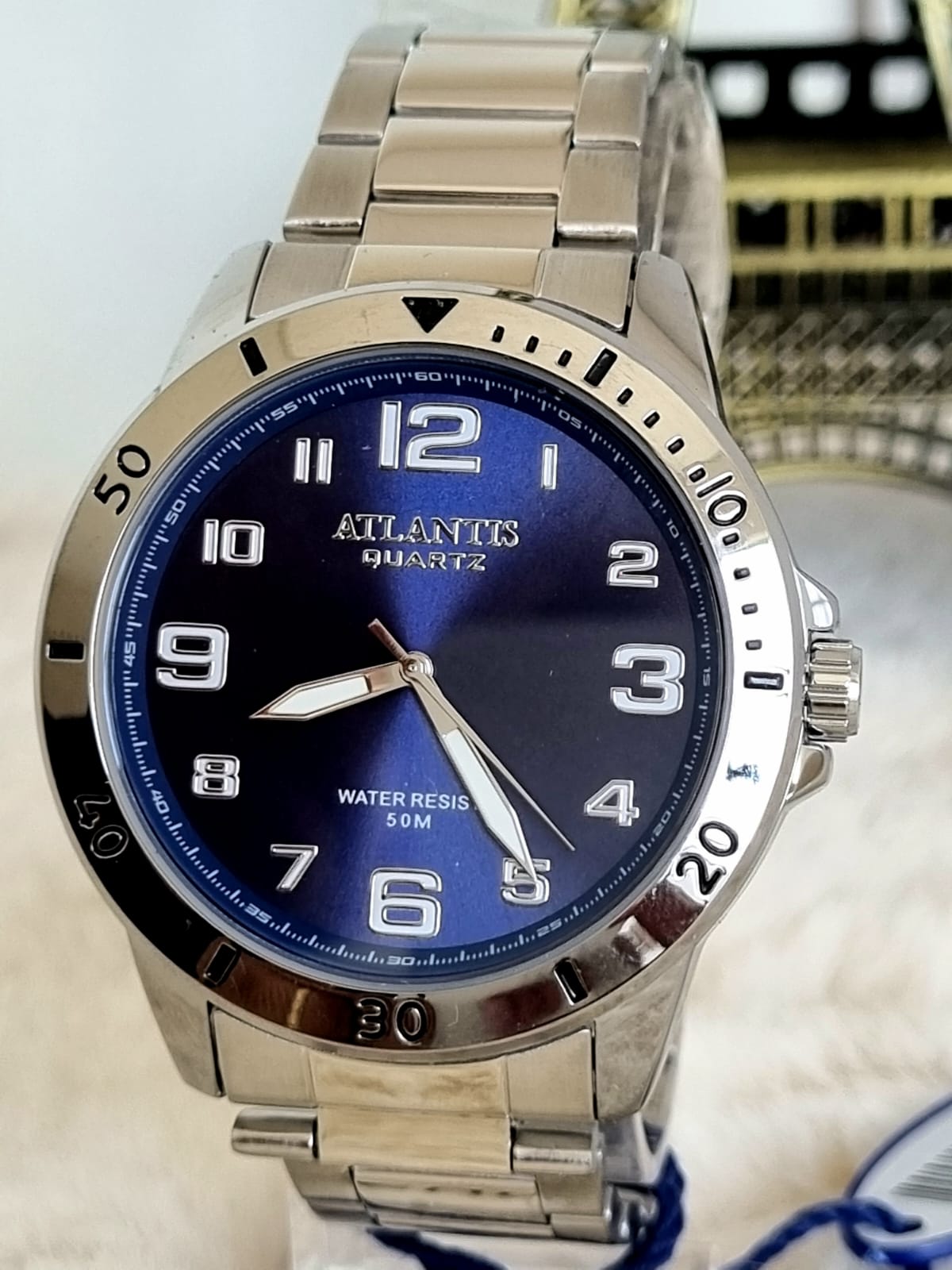 Relógio Atlantis Masculino Prata A8050PB