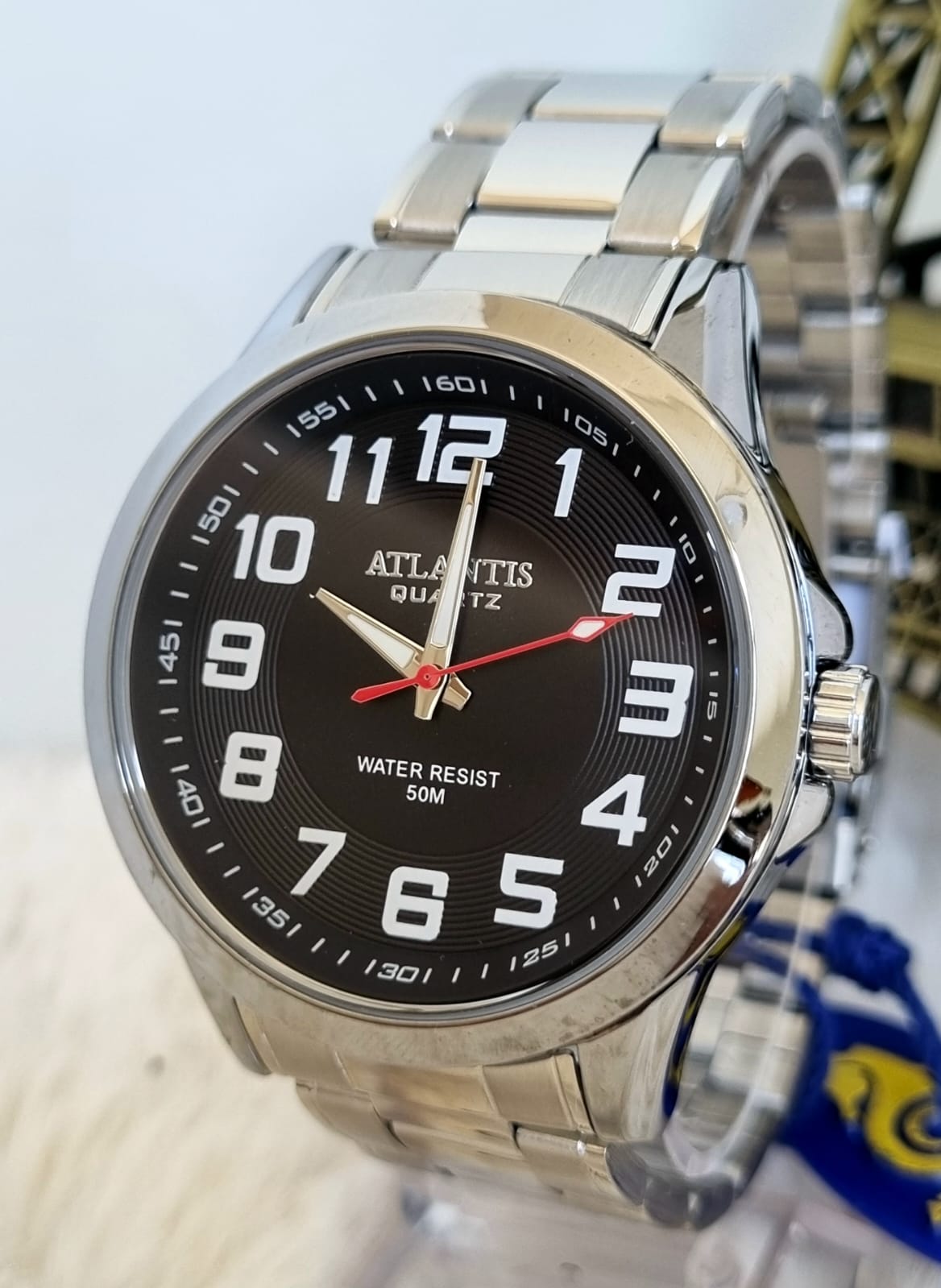 Relógio Atlantis Masculino Prata G3486