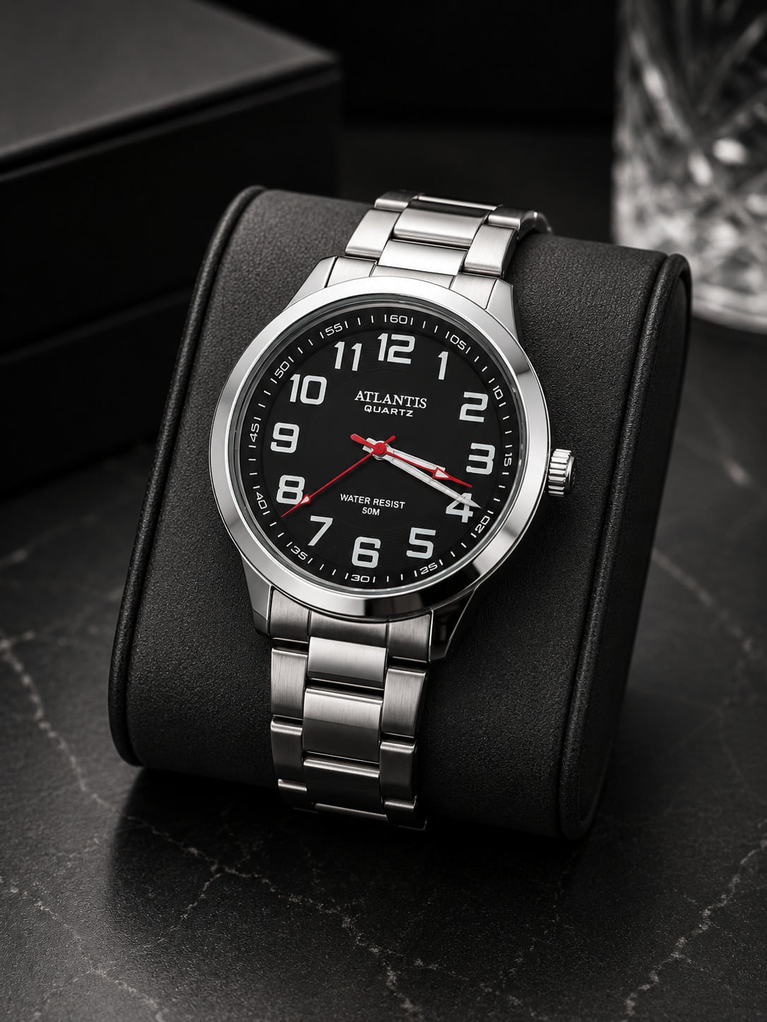 Relógio Atlantis Masculino Prata G3486
