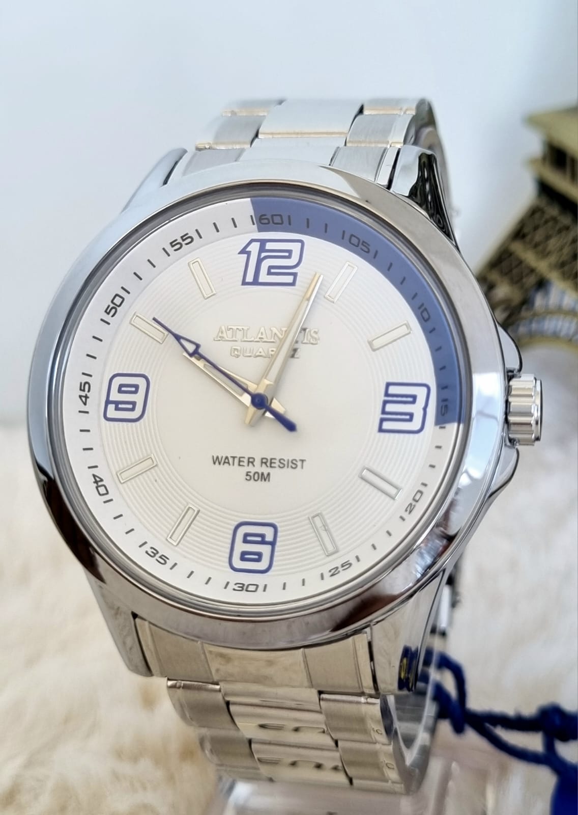 Relógio Atlantis Masculino Prata G3486T
