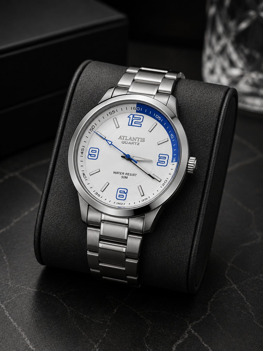 Relógio Atlantis Masculino Prata G3486T