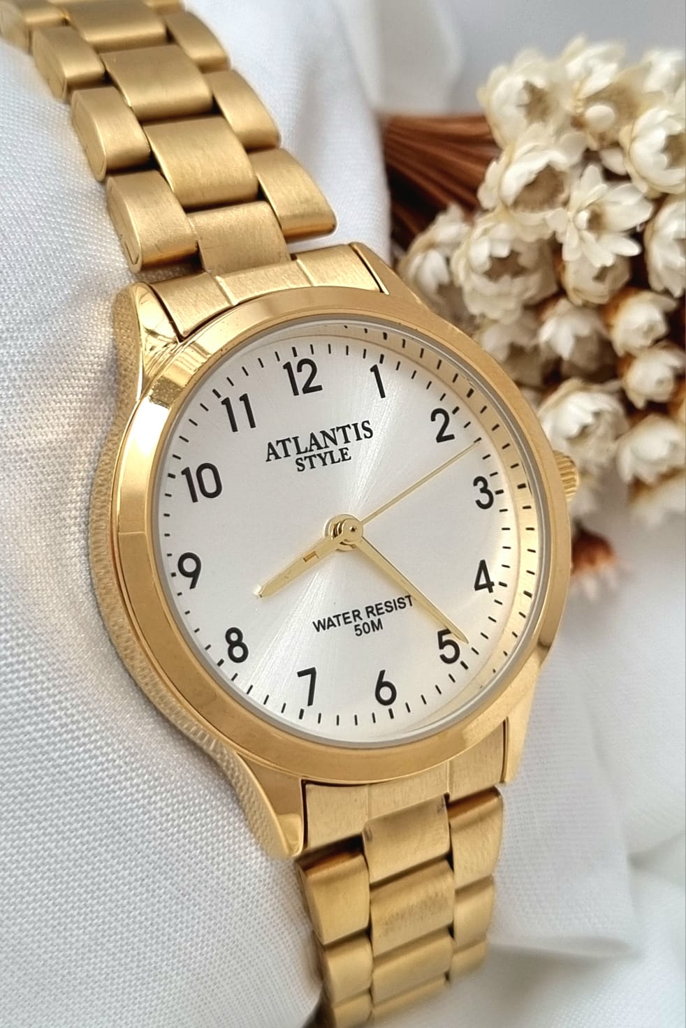 Relógio Banhado a Ouro Atlantis B3520