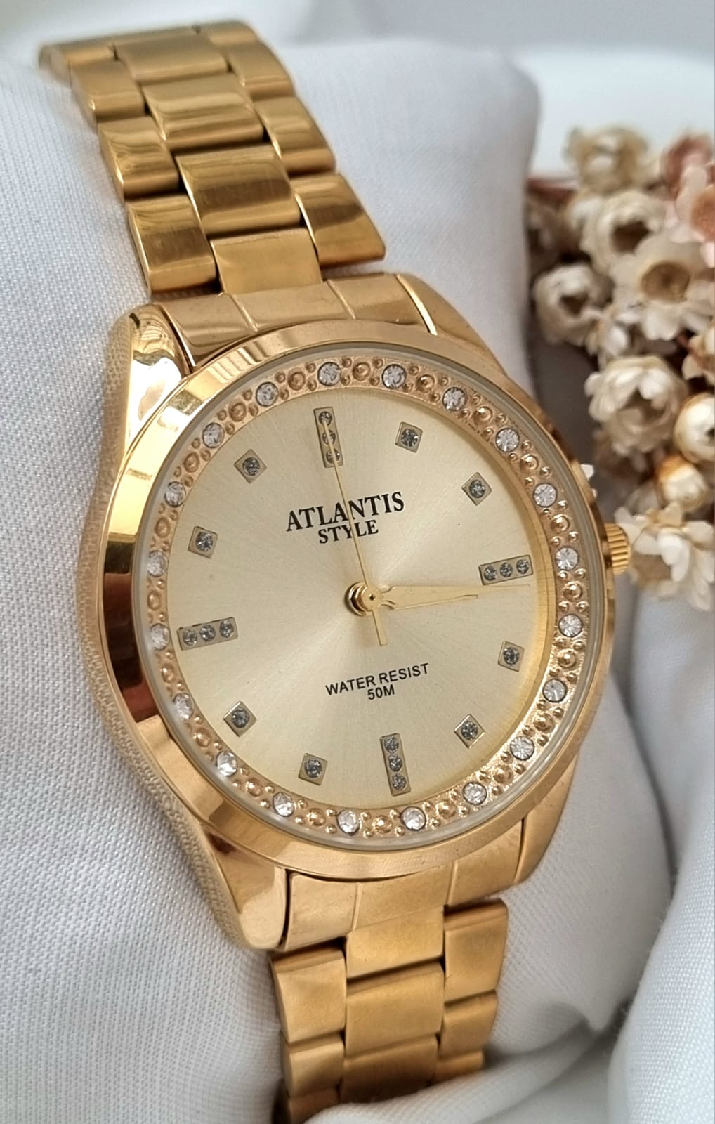 Relógio Banhado a Ouro Atlantis B90035