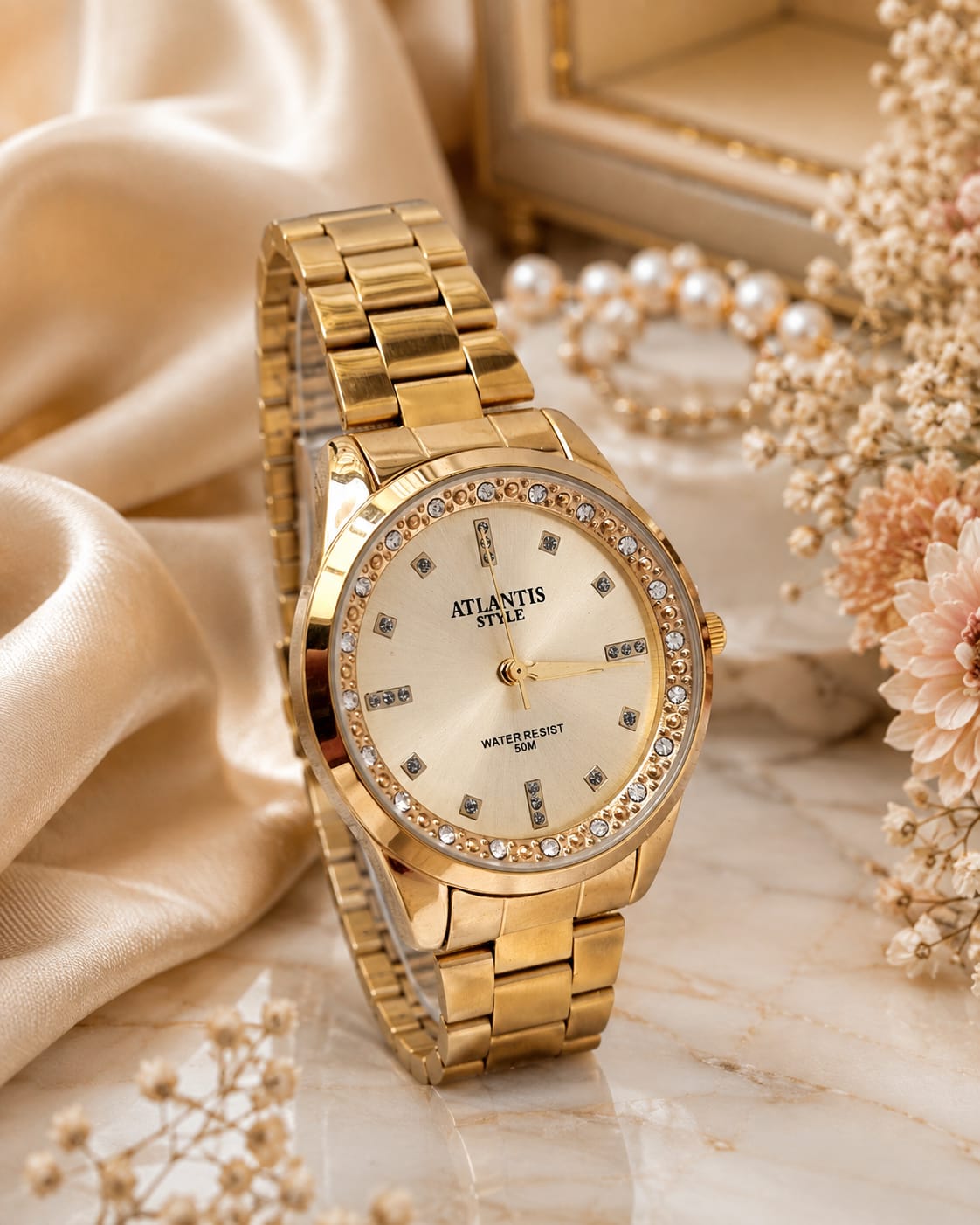 Relógio Banhado a Ouro Atlantis B90035