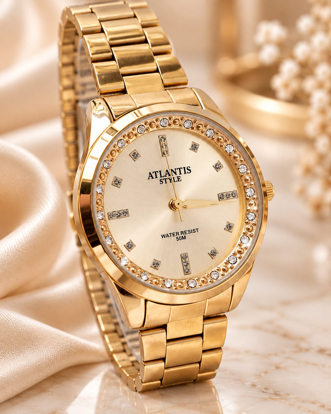 Relógio Banhado a Ouro Atlantis B90035