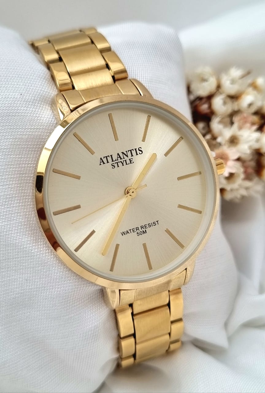 Relógio Banhado a Ouro Atlantis B90051