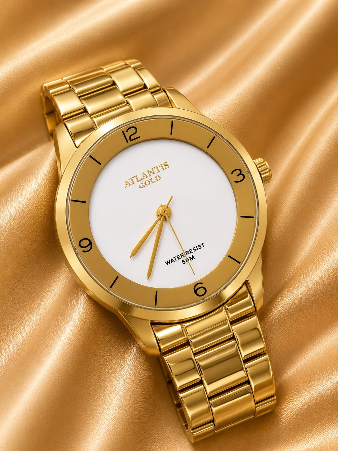 Relógio Banhado a Ouro Atlantis G3508K2