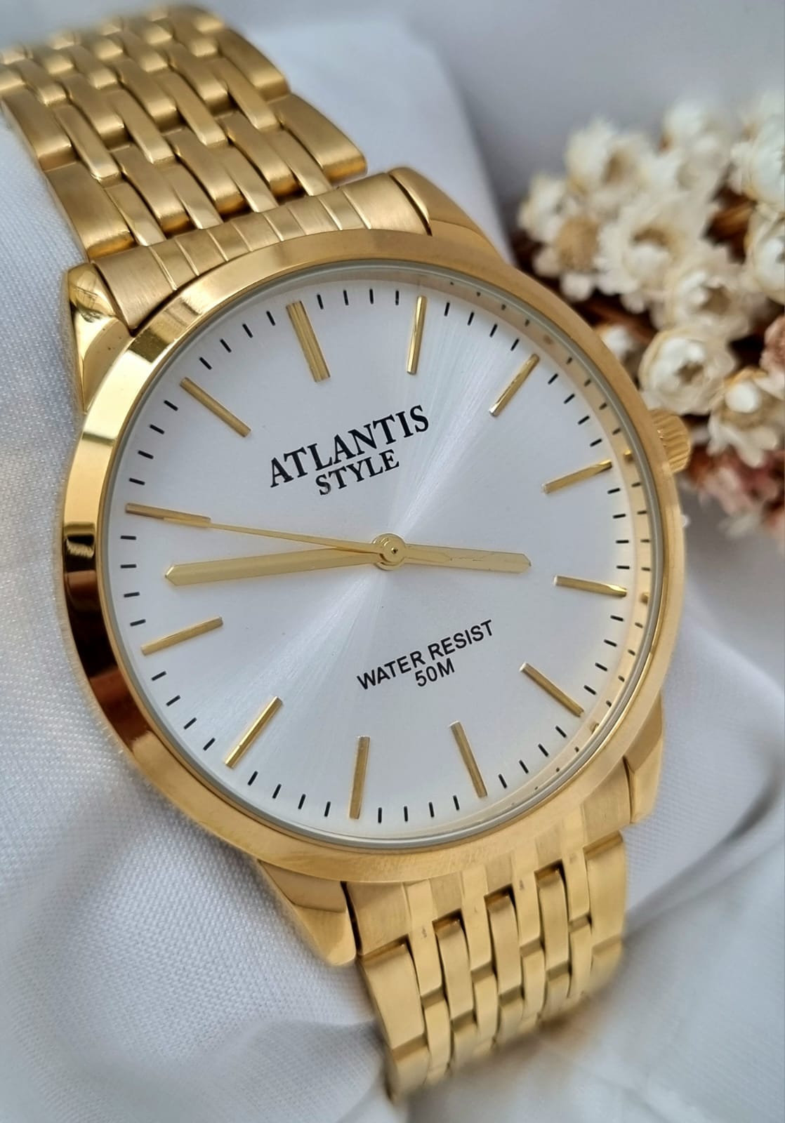Relógio Banhado a Ouro Atlantis G6309