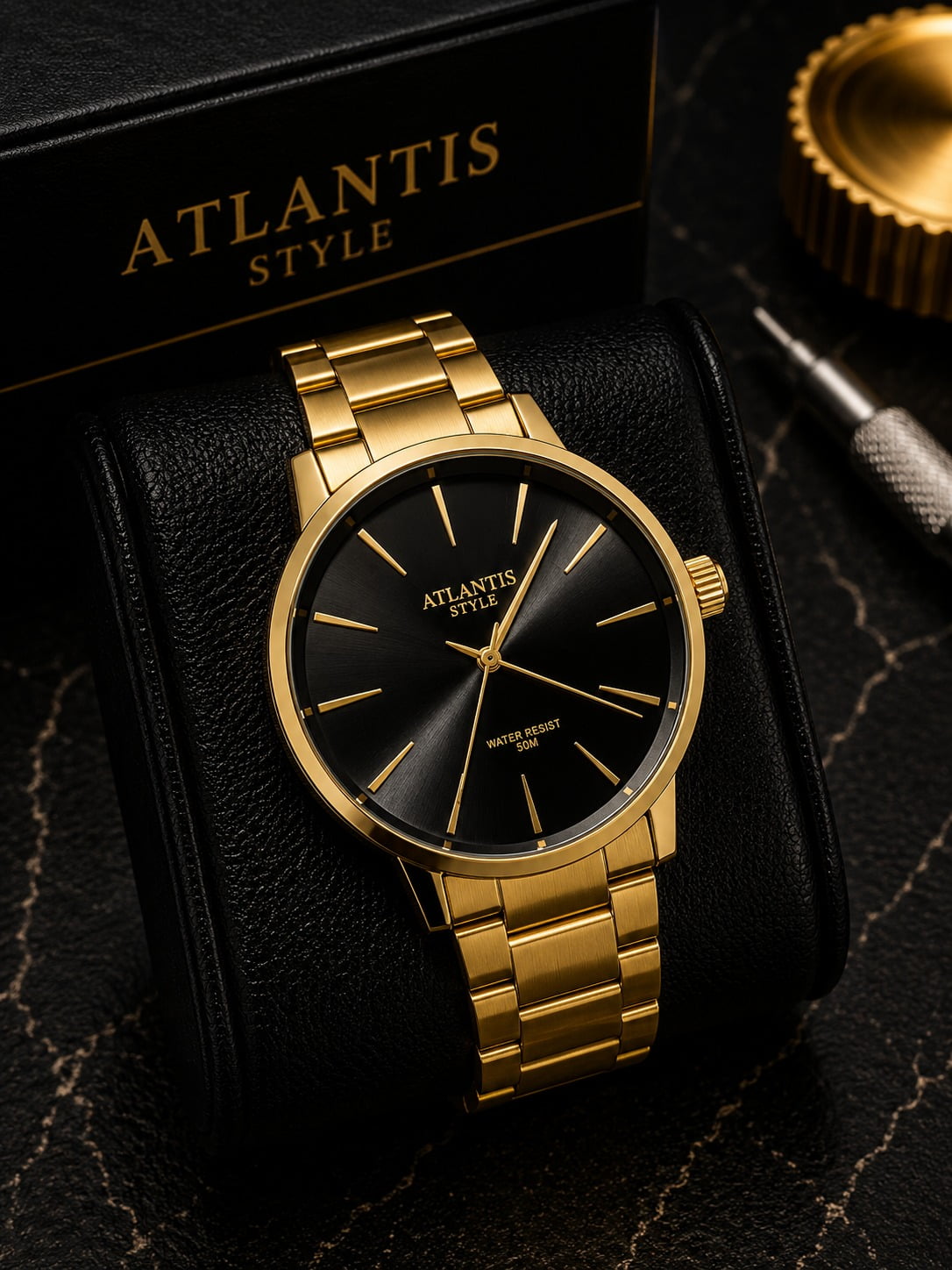Relógio Banhado a Ouro Atlantis G90062
