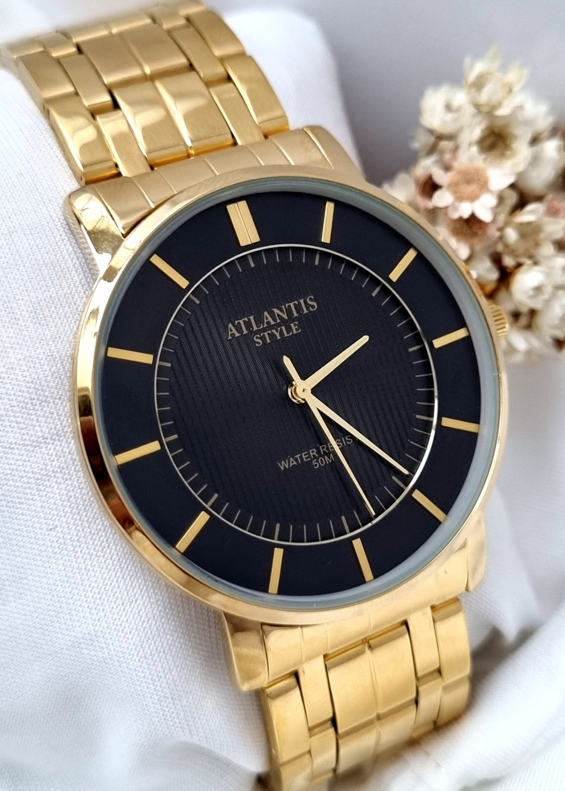 Relógio Banhado a Ouro Atlantis G90101