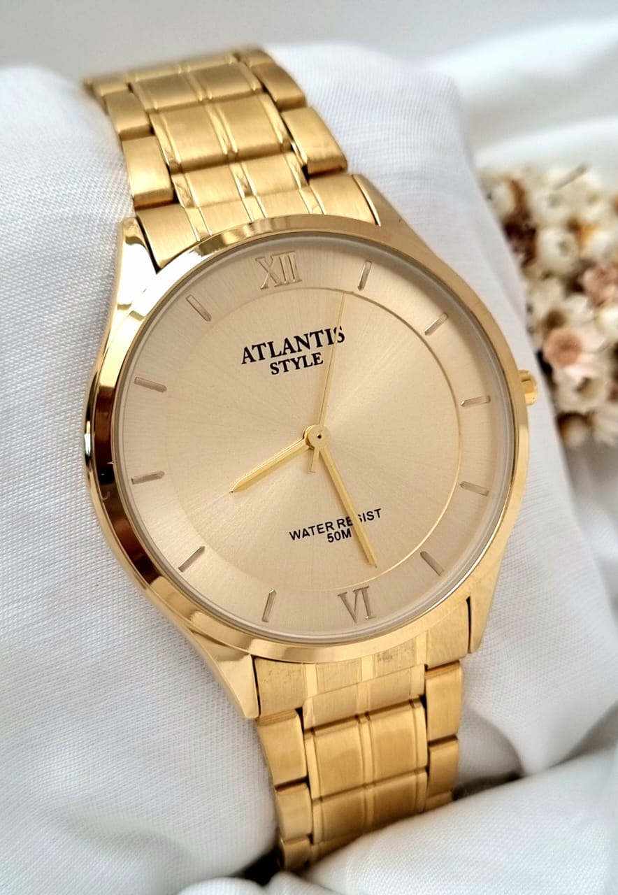 Relógio Banhado a Ouro Atlantis G90111