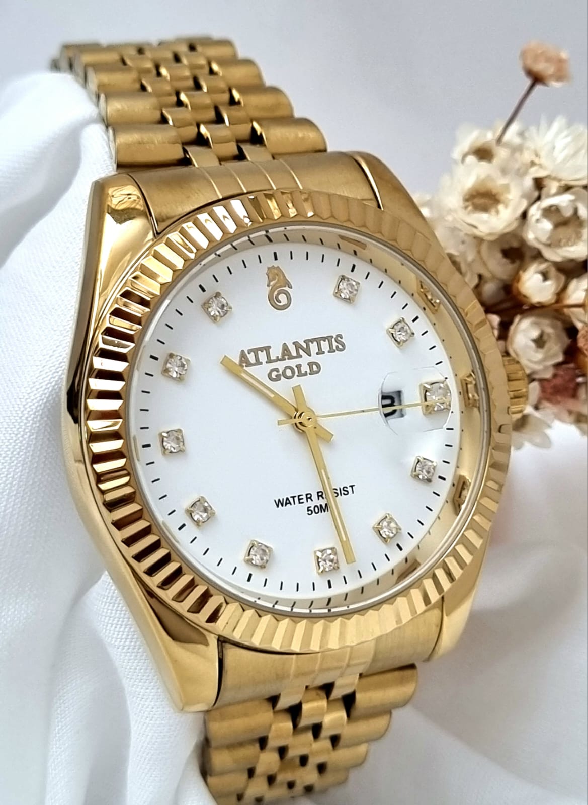 Relógio Banhado a Ouro Atlantis Gold A80224
