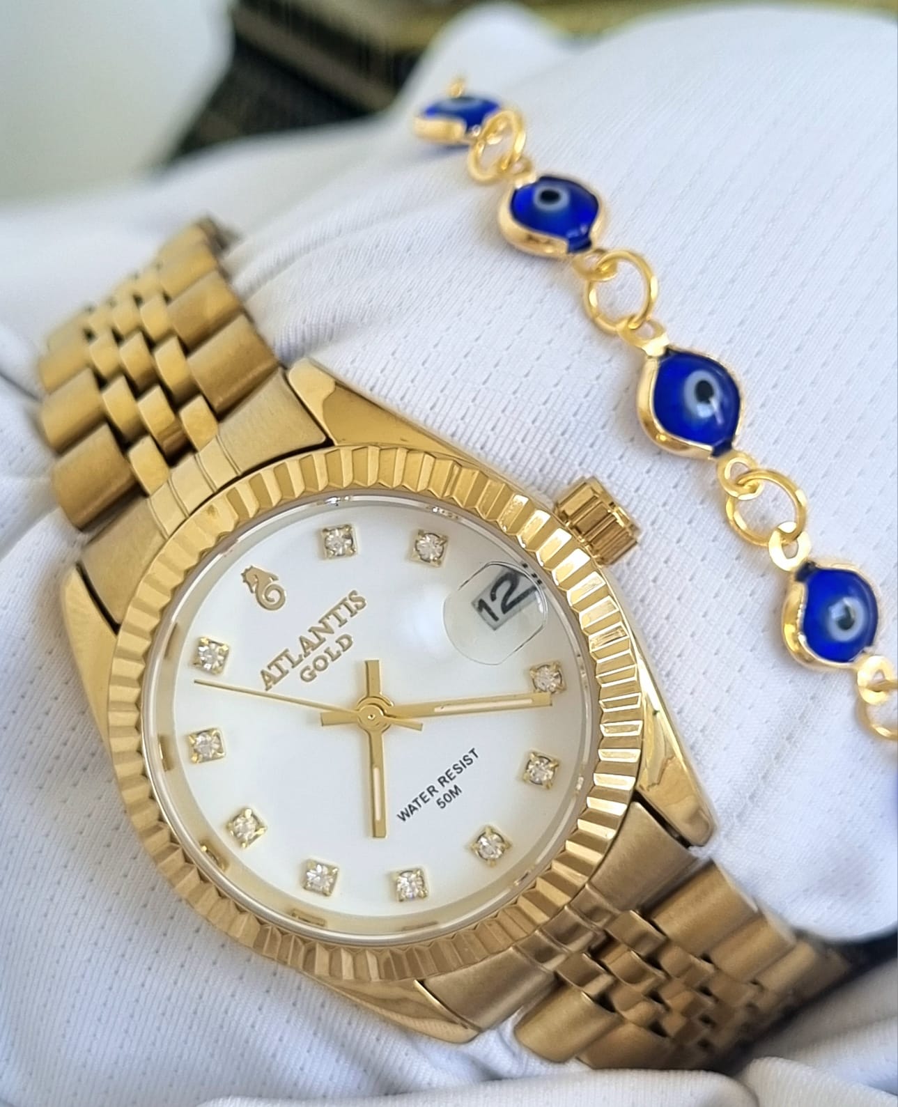 Relógio Banhado a Ouro Atlantis Gold A80224