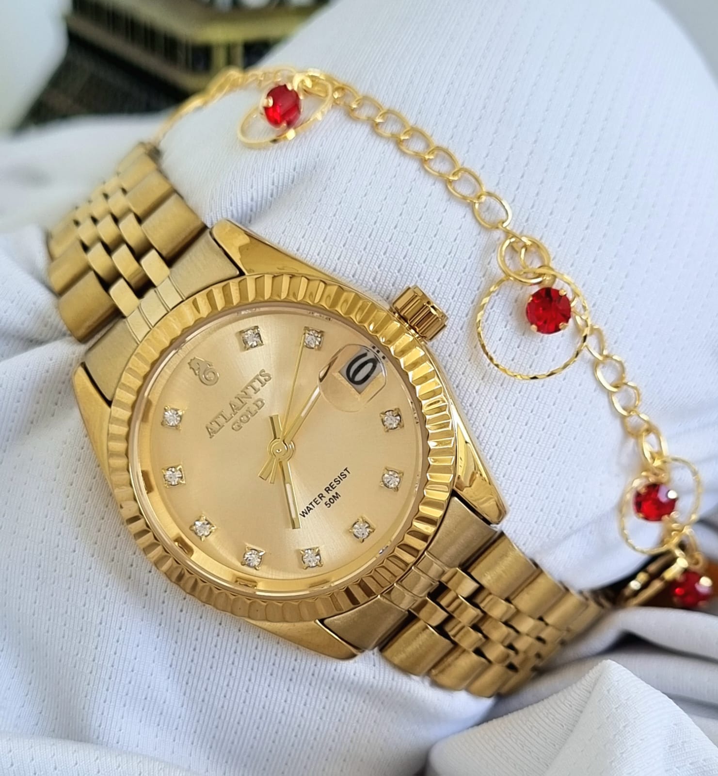 Relógio Banhado a Ouro Atlantis Gold A80226