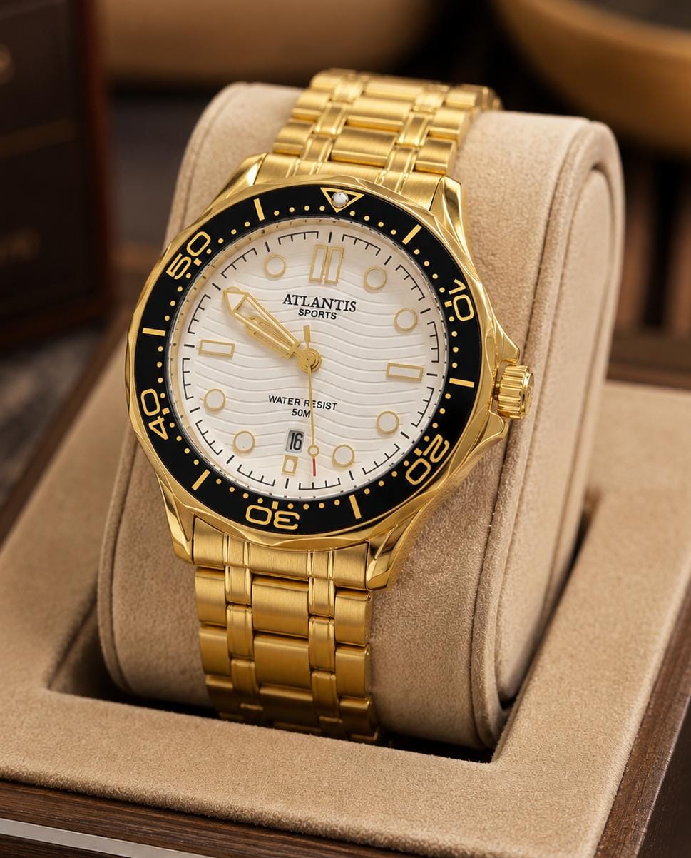 Relógio Banhado a Ouro Atlantis Gold A80231