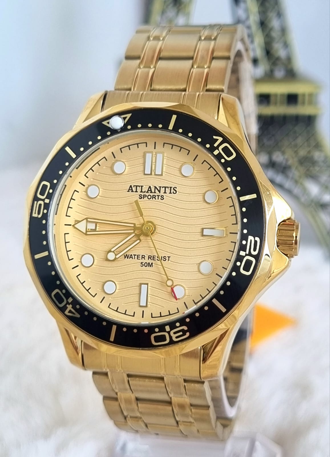 Relógio Banhado a Ouro Atlantis Gold A80232