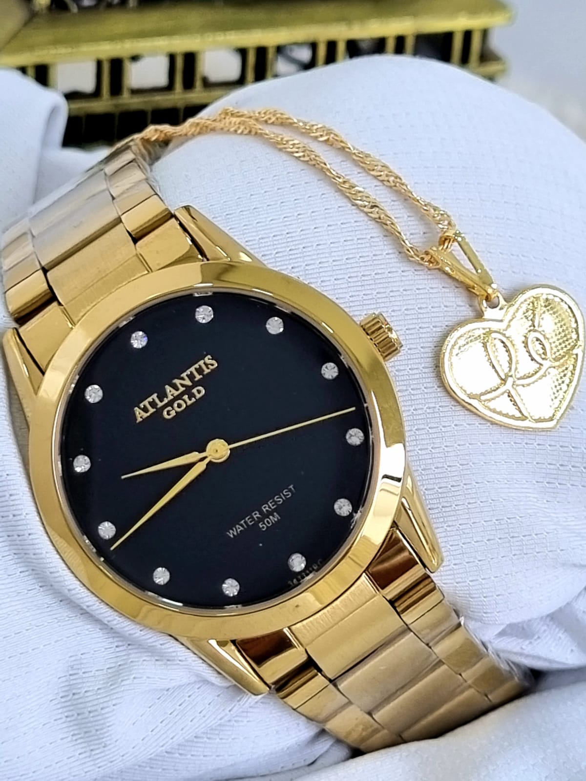 Relógio Banhado a Ouro Atlantis Gold B3477PK1