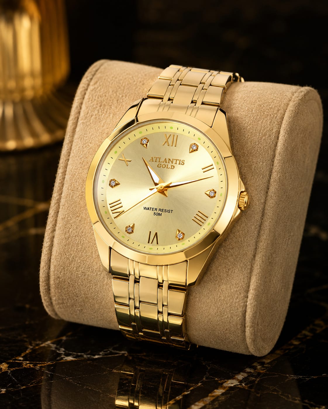 Relógio Banhado a Ouro Atlantis Gold B80291