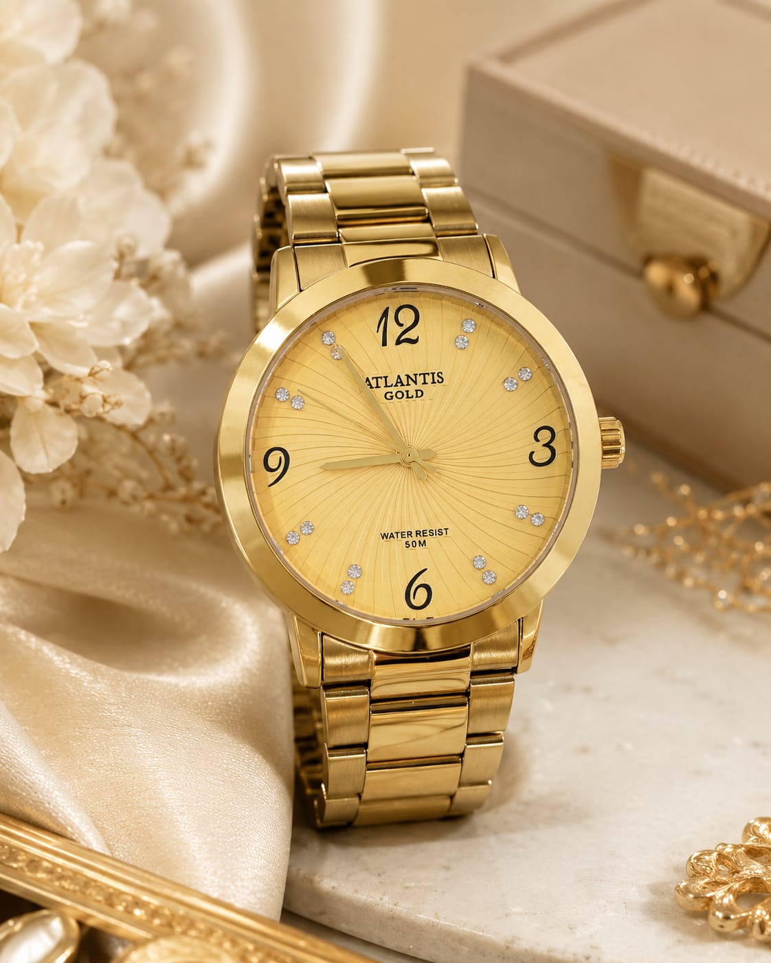 Relógio Banhado a Ouro Atlantis Gold G2005C2