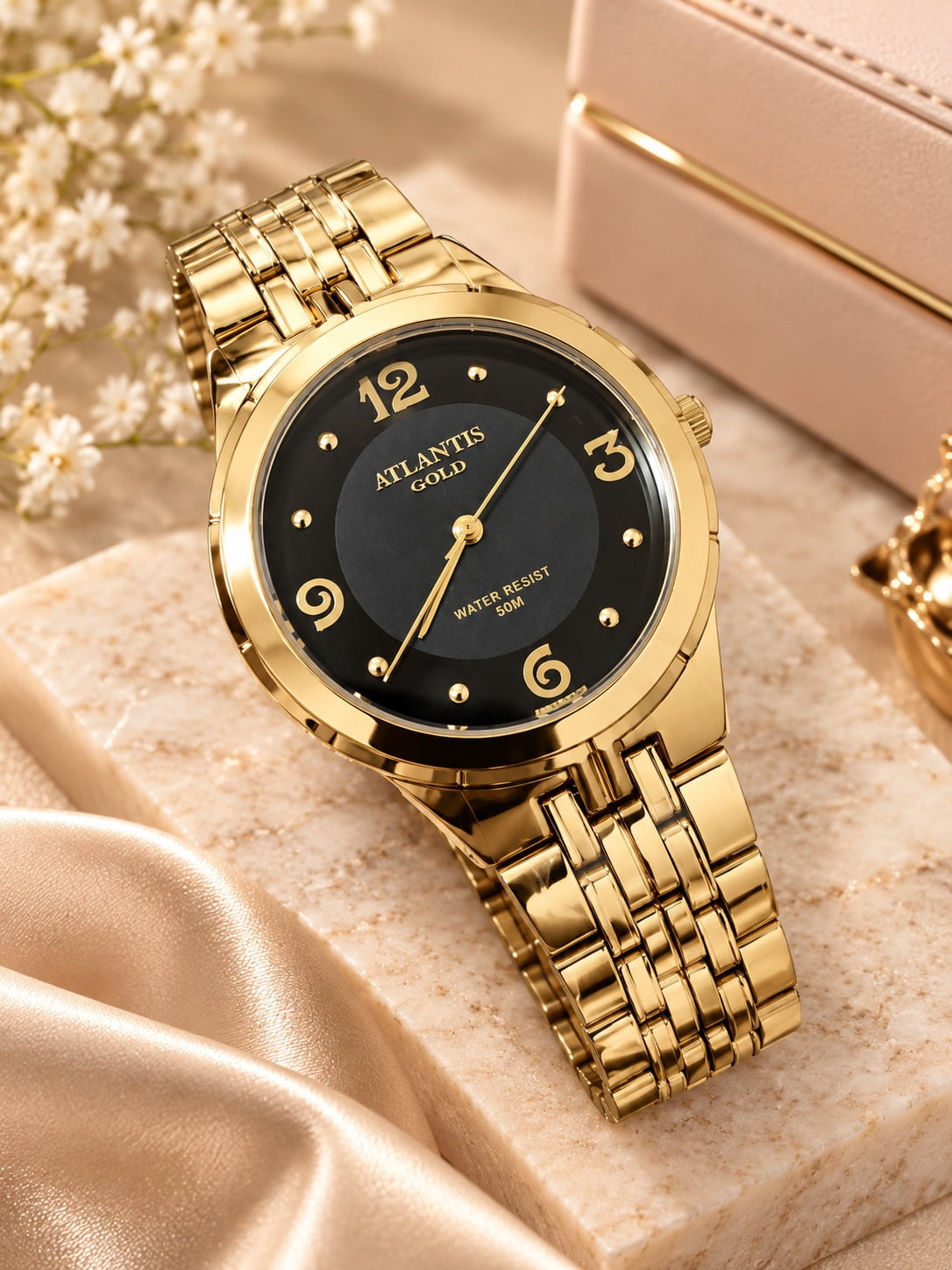Relógio Banhado a Ouro Atlantis Gold G34642