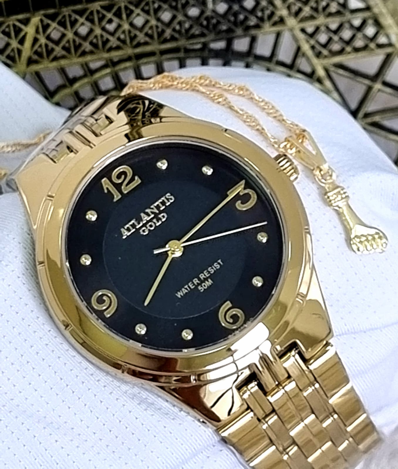 Relógio Banhado a Ouro Atlantis Gold G3464K2