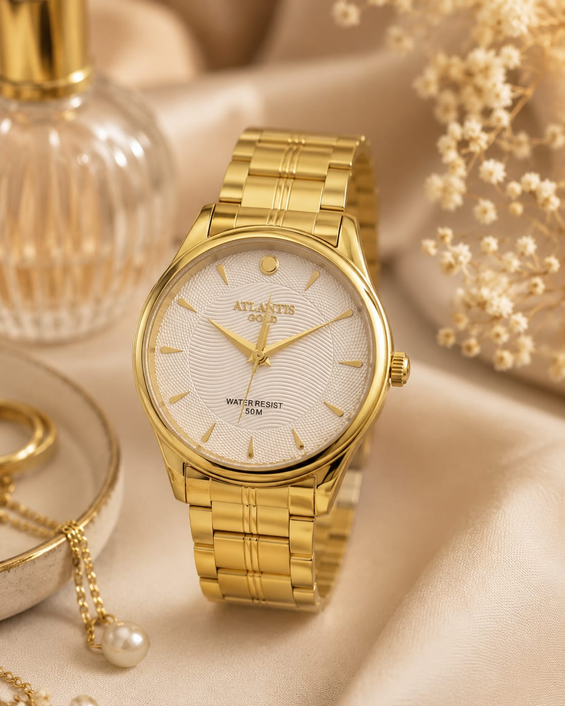 Relógio Banhado a Ouro Atlantis Gold G3490