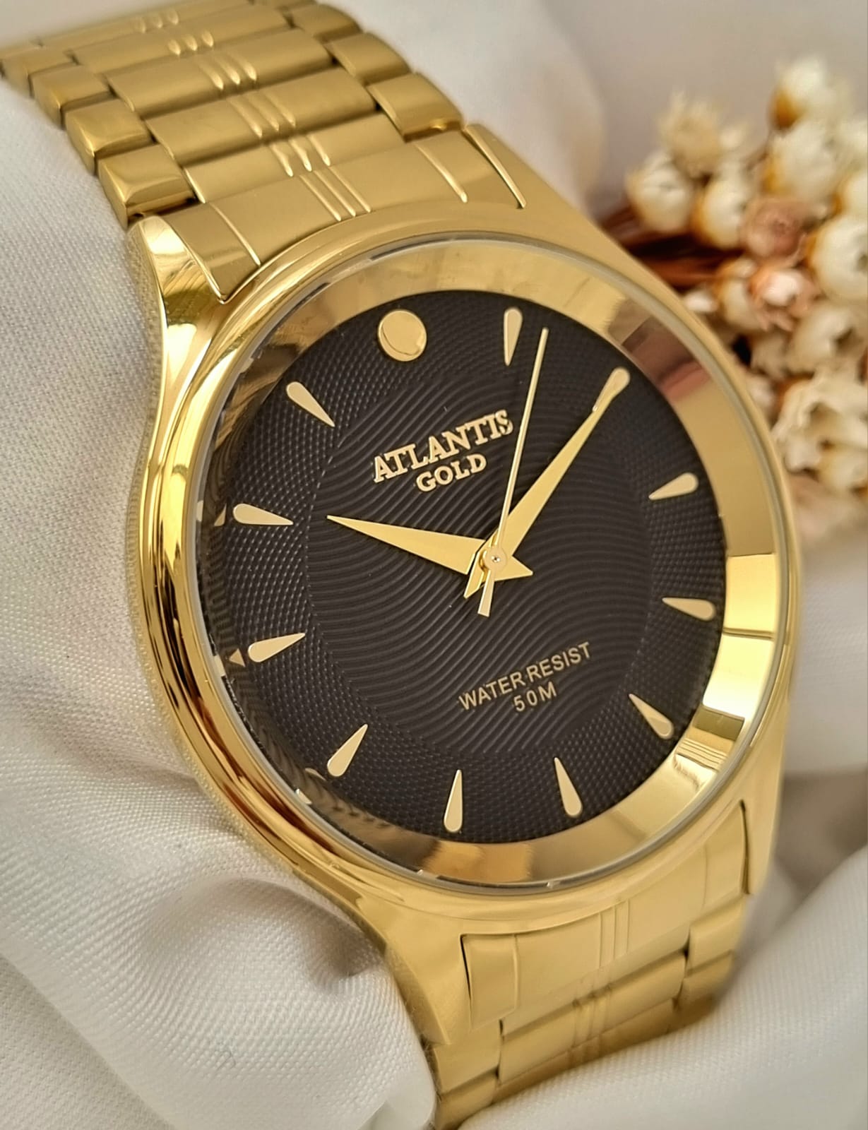 Relógio Banhado a Ouro Atlantis Gold G34901