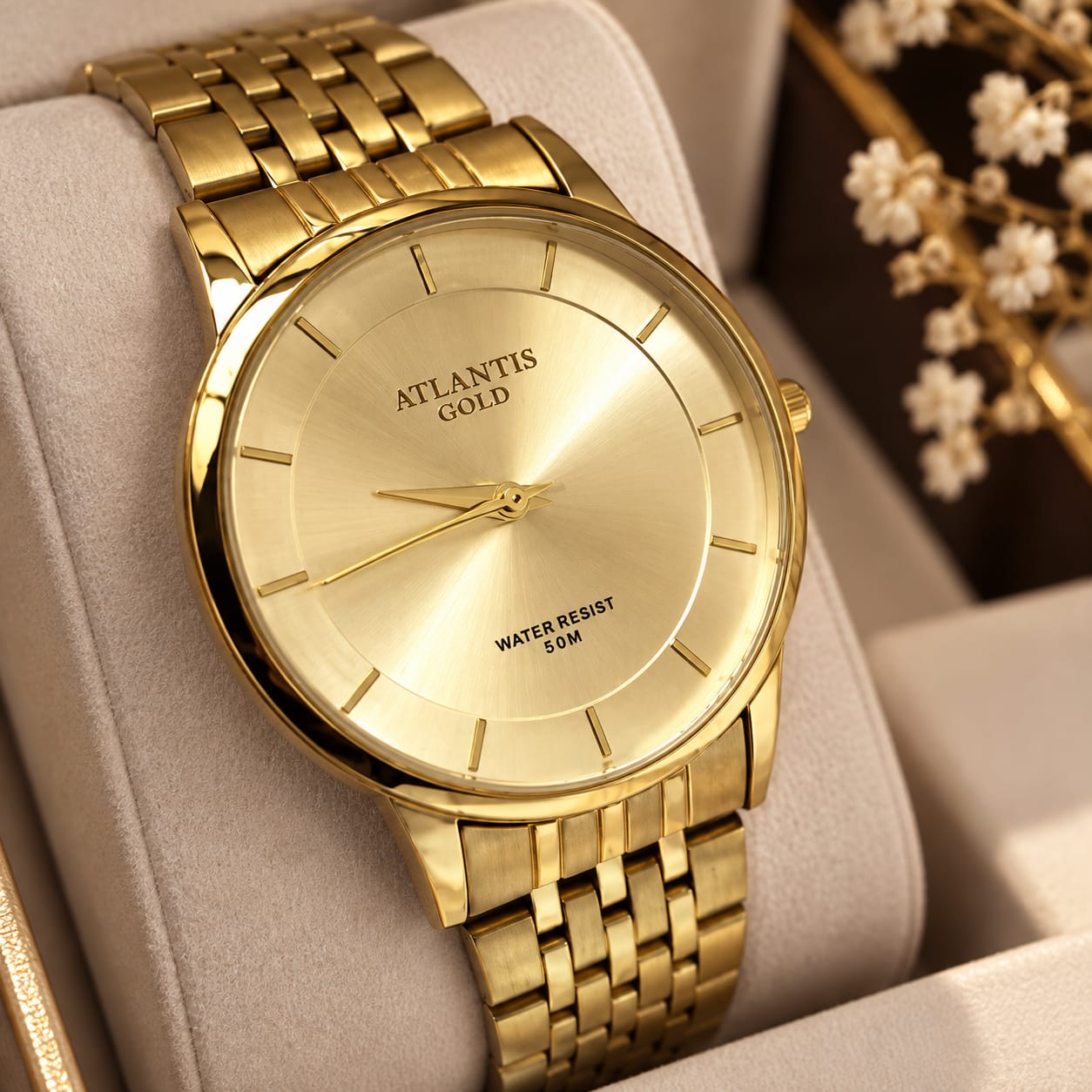 Relógio Banhado a Ouro Atlantis Gold G3523