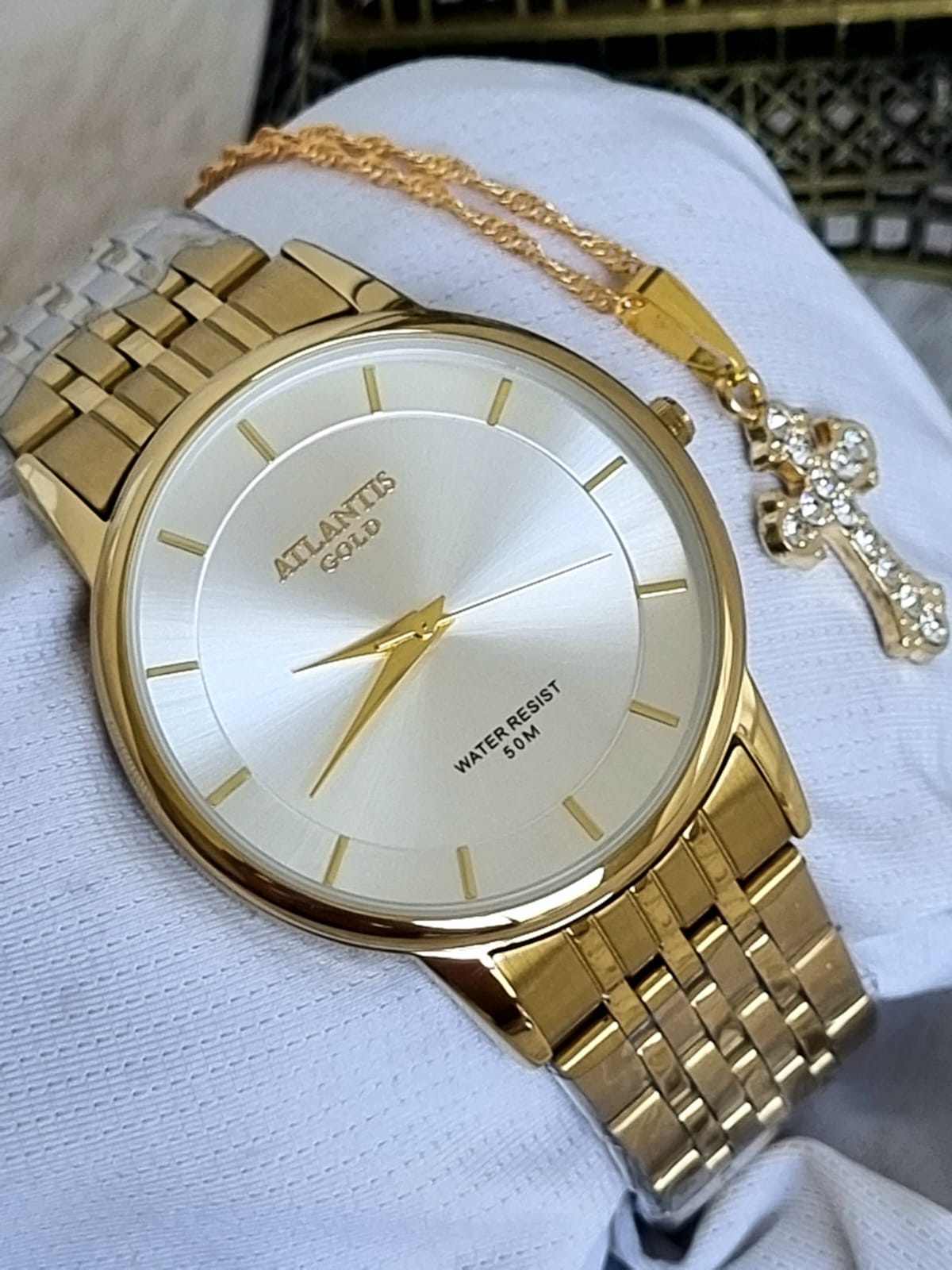 Relógio Banhado a Ouro Atlantis Gold G35232k2